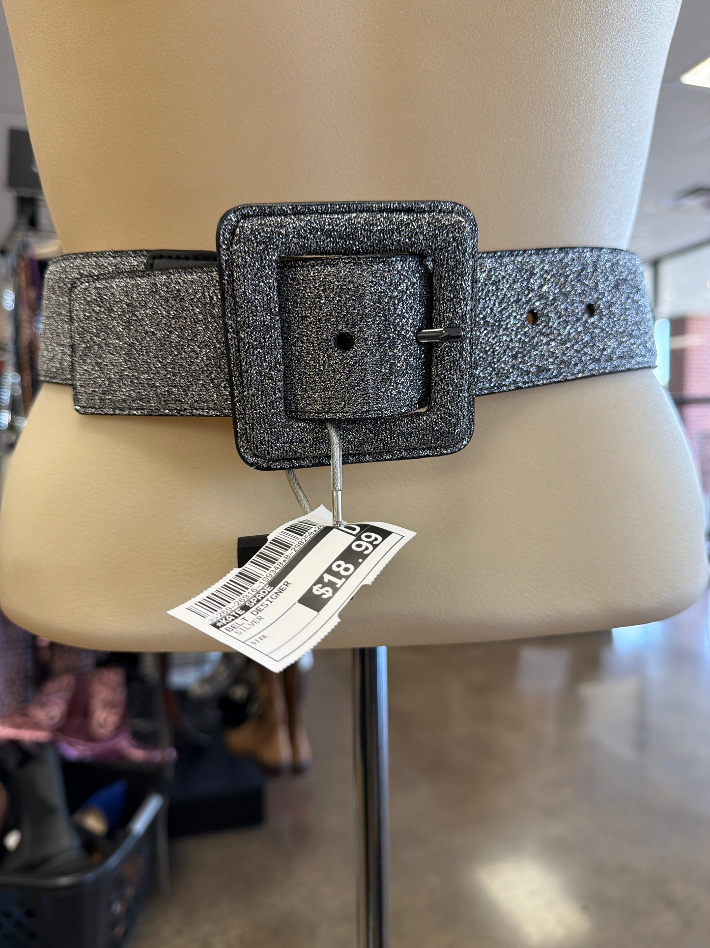 Belt Designer By Kate Spade In Silver