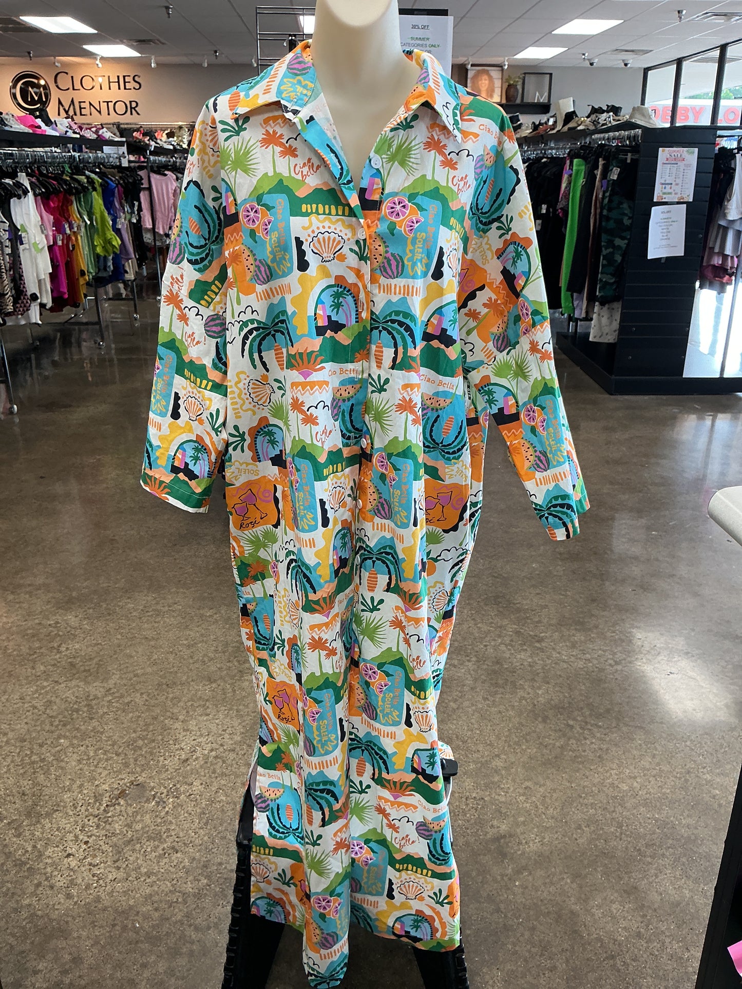 Dress Casual Maxi By Adrienne In Multi, Size:S