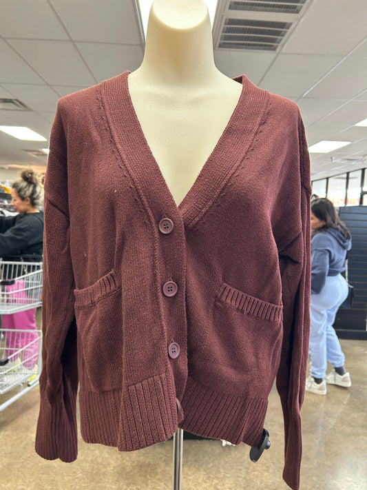 Sweater Cardigan By 525 America In Brown, Size:Xs