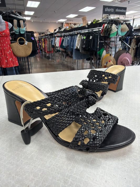 Sandals Heels Block By Cma In Black, Size:7.5