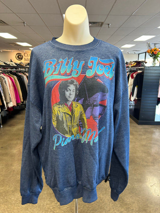 Sweatshirt Crewneck By Clothes Mentor In Blue, Size:M