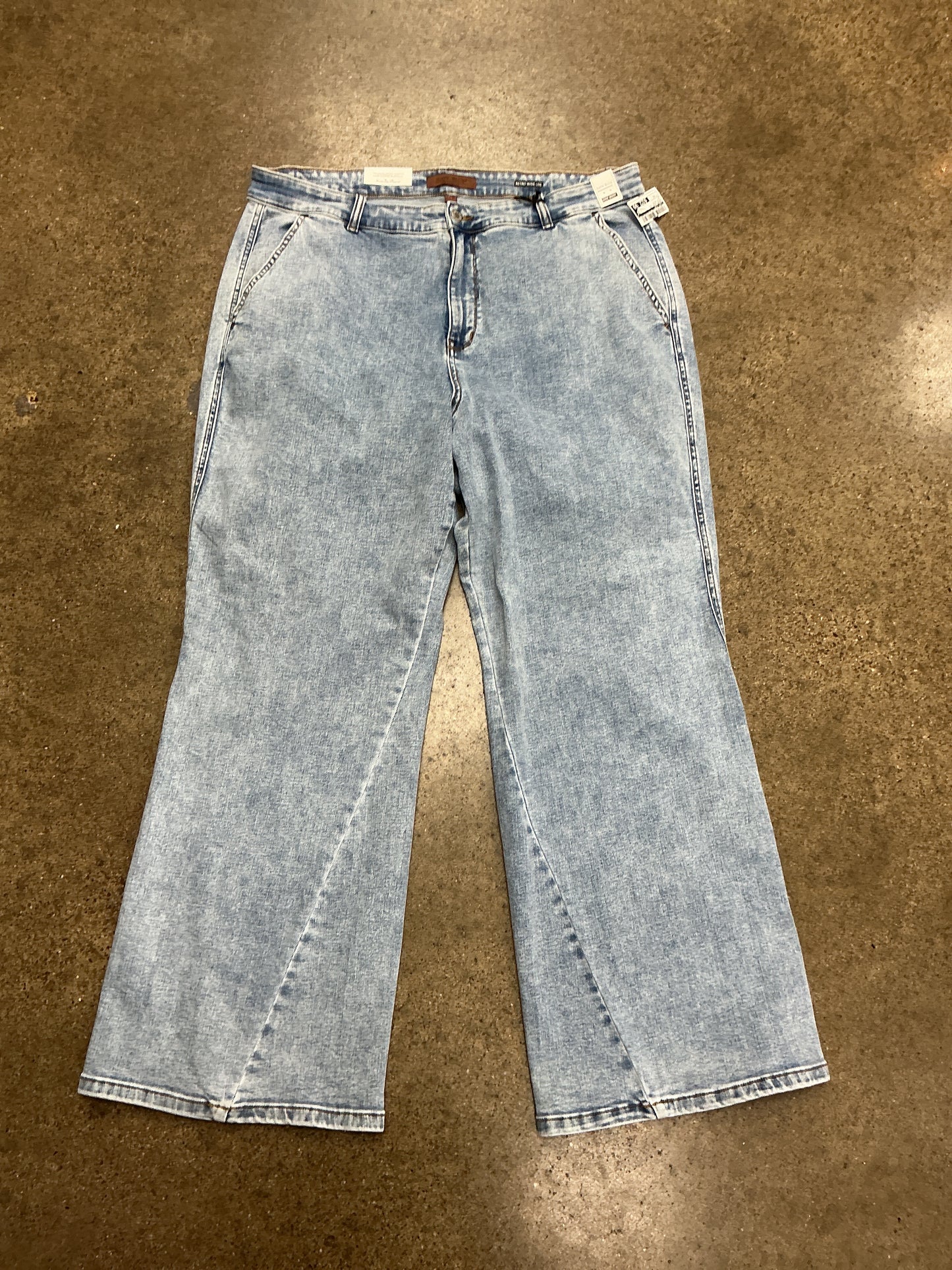 Jeans Wide Leg By Judy Blue In Blue Denim, Size:22