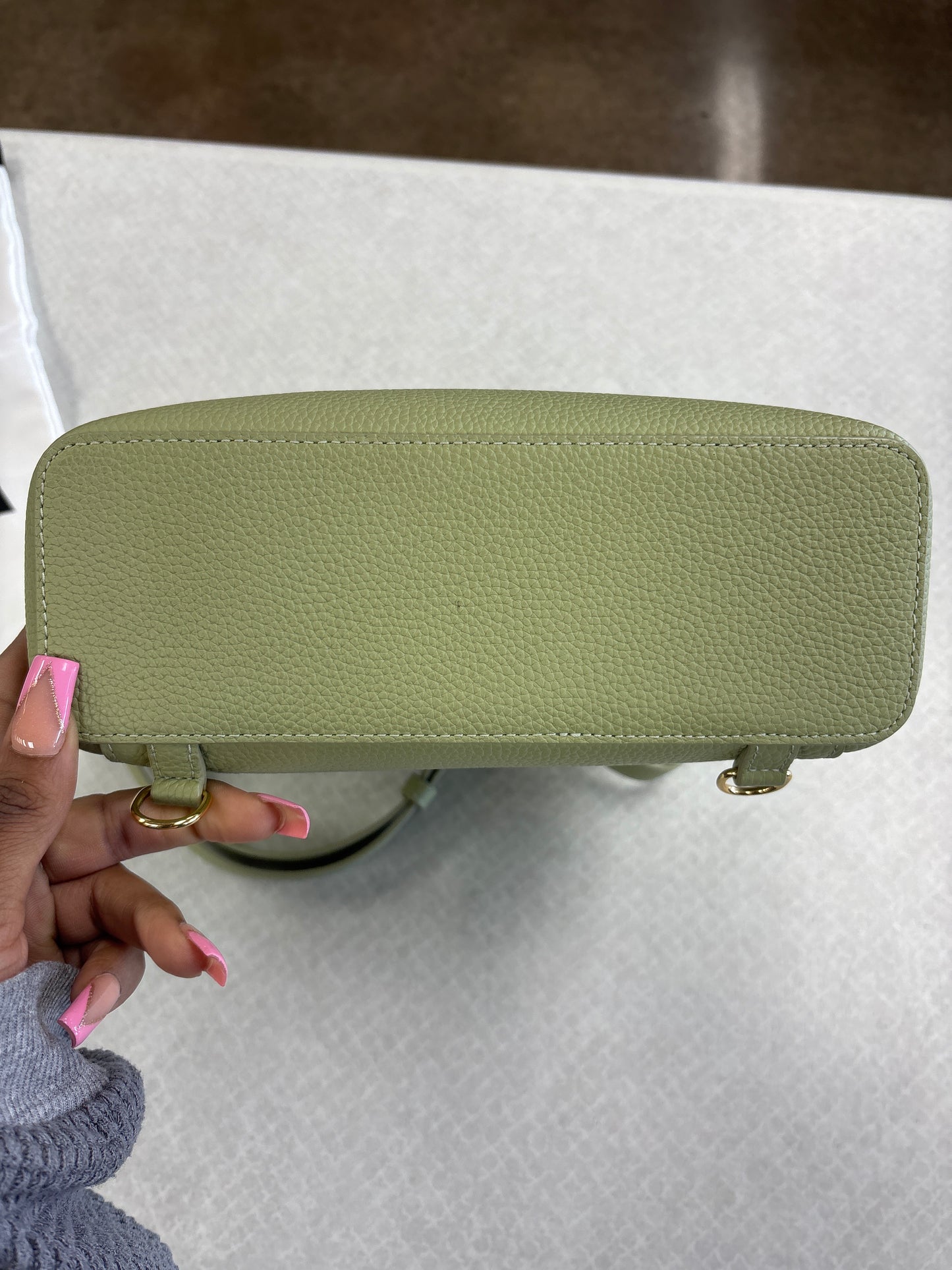 Crossbody Leather By Cma In Green, Size:Medium
