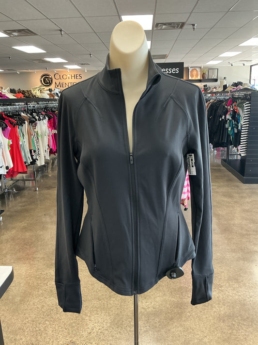 Athletic Jacket By Lululemon In Black, Size:8