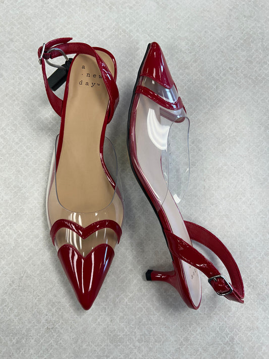 Shoes Heels Kitten By A New Day In Red, Size:9.5