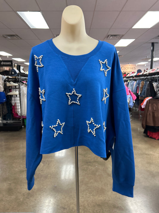 Top Ls By Simply Southern In Blue, Size:Xl