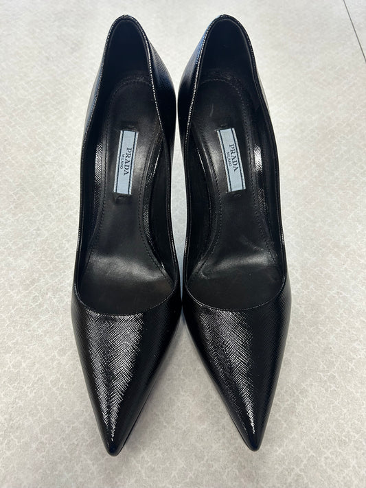 Shoes Luxury Designer By Prada In Black, Size:7