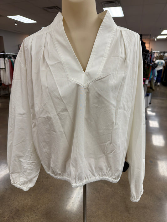 Top Ls By Banana Republic In White, Size:Xs