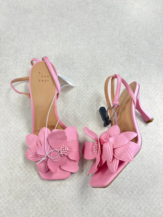 SANDALS HEELS STILETTO by A NEW DAY In PINK, Size: 7