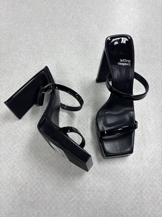 Sandals Heels Block By Jeffery Campbell In Black, Size:7