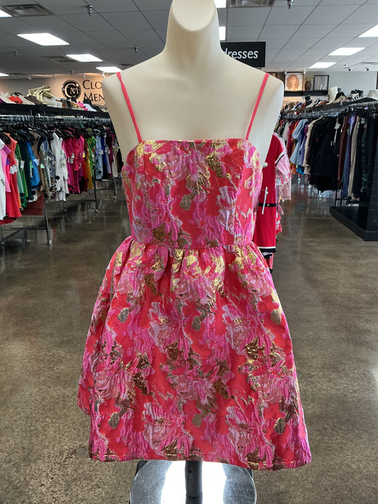 Dress Party Short By Clothes Mentor In Pink & Red, Size:S