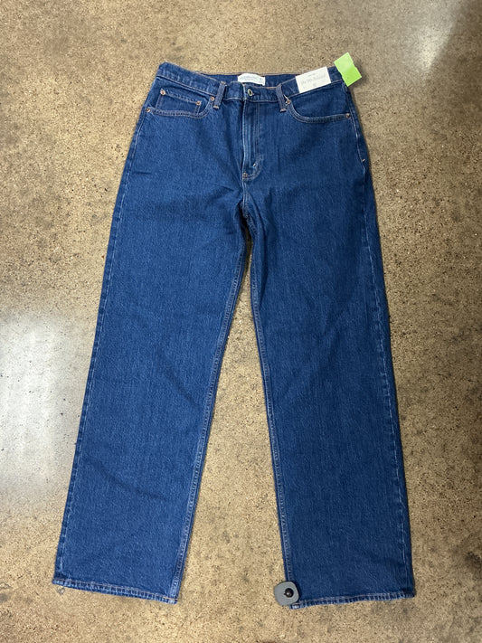 Jeans Straight By Abercrombie And Fitch In Blue Denim, Size:14L