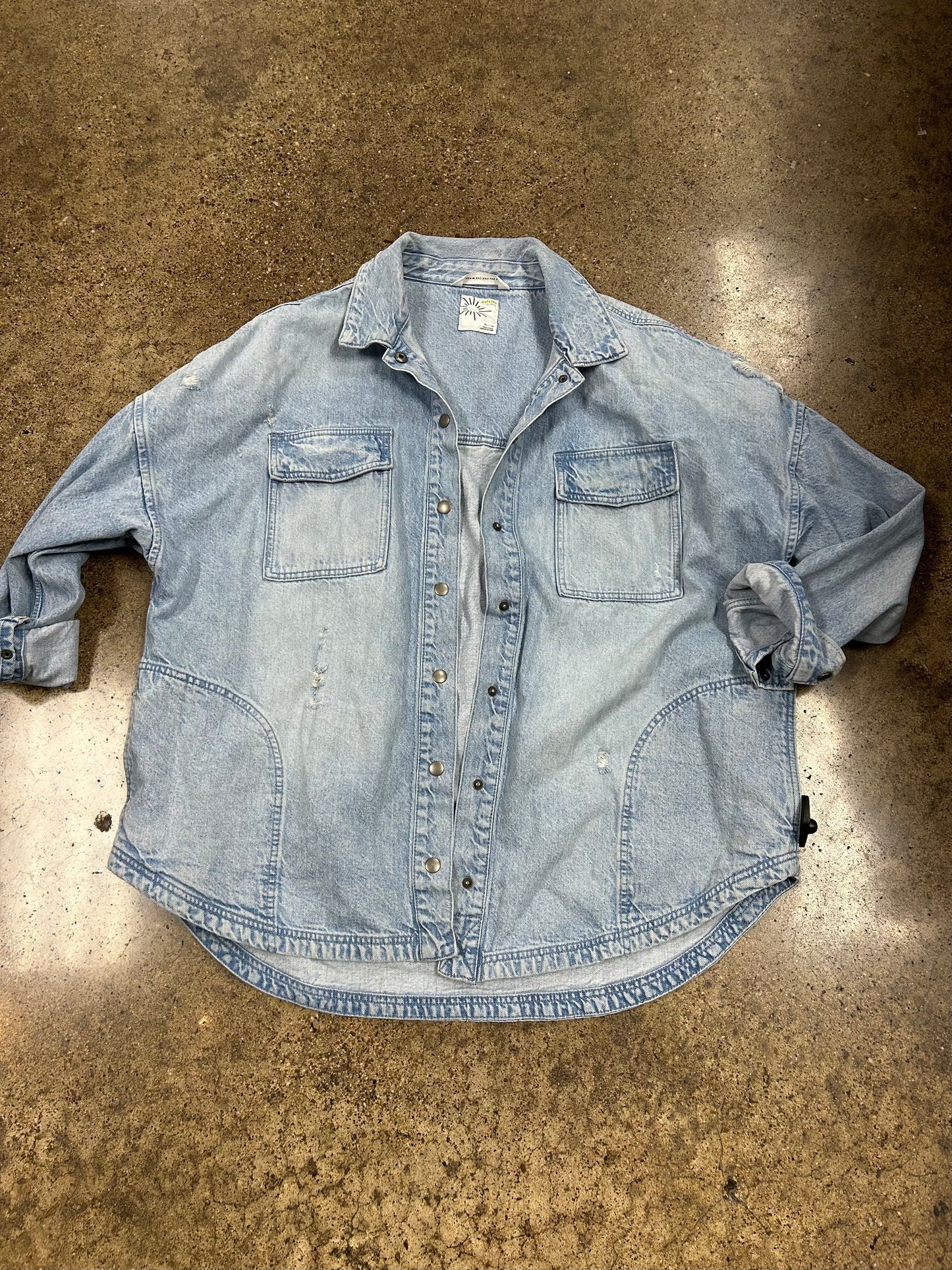 Jacket Denim By American Eagle In Blue Denim, Size:Xl