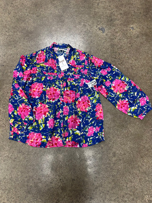 Top Ls By Tyler Boe In Blue & Pink, Size:Xs