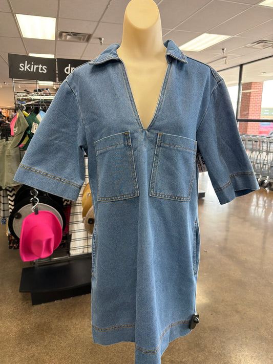 Dress Casual Short By Clothes Mentor In Blue Denim, Size:Xs