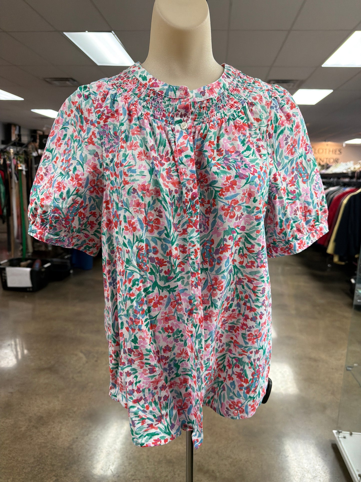 Top Ss By J. Crew In Floral Print, Size:M