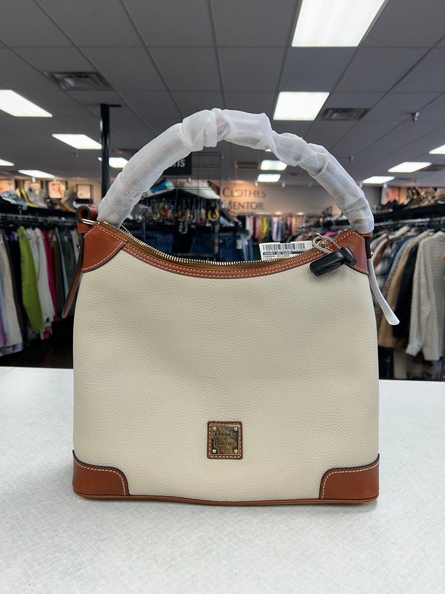 Handbag Designer By Dooney And Bourke In Cream, Size:Large