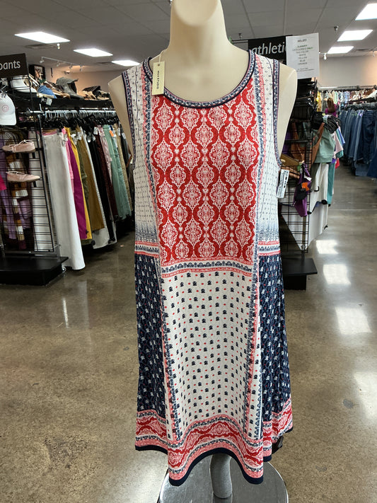 Dress Casual Short By Max Studio In Blue & Red & White, Size:S