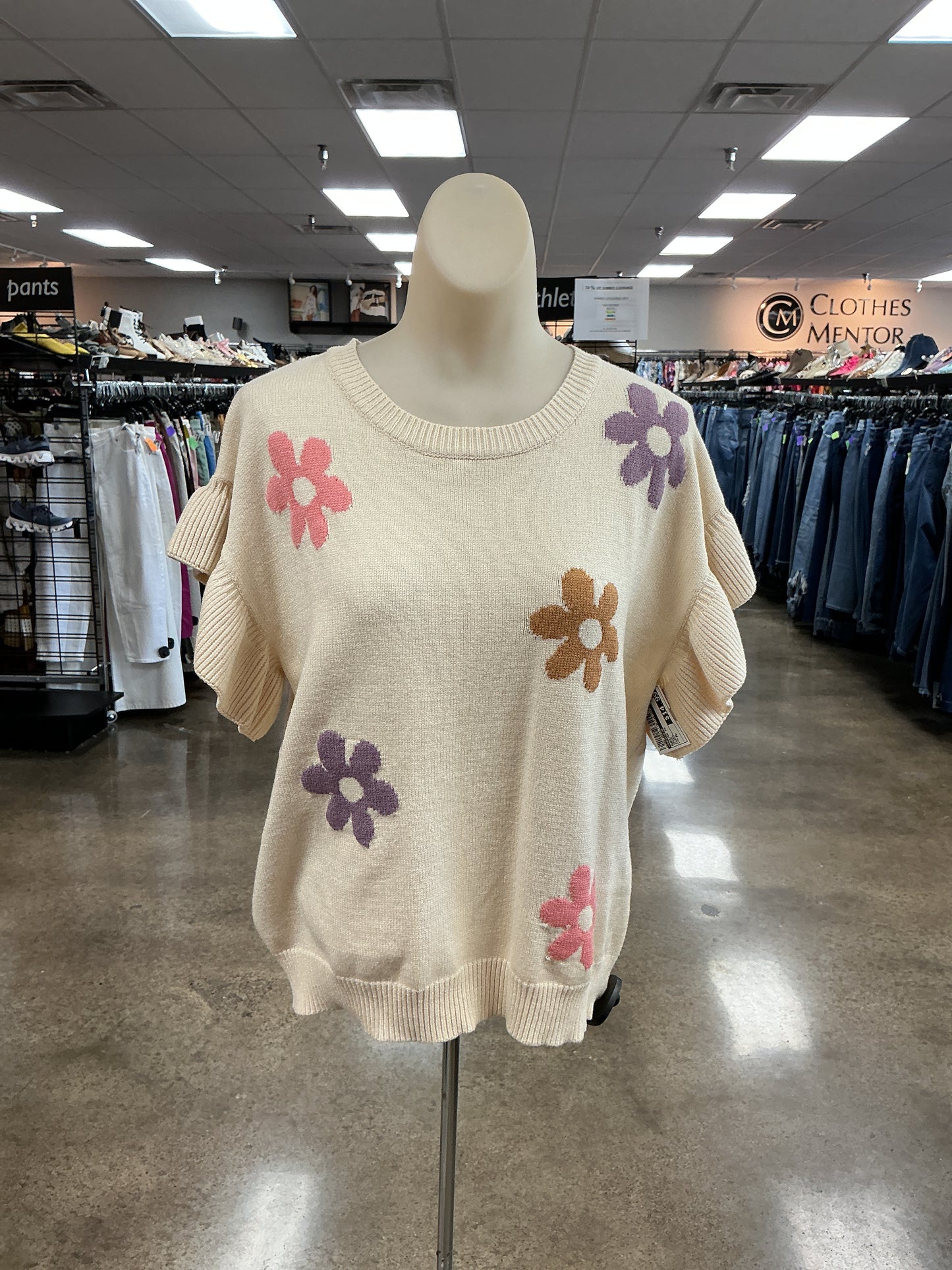 Sweater Ss By Anniewear In Cream, Size:Xl