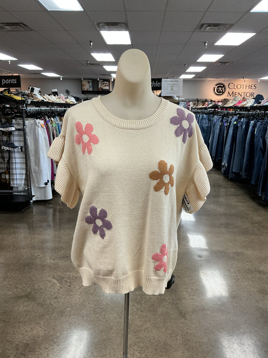 Sweater Ss By Anniewear In Cream, Size:Xl