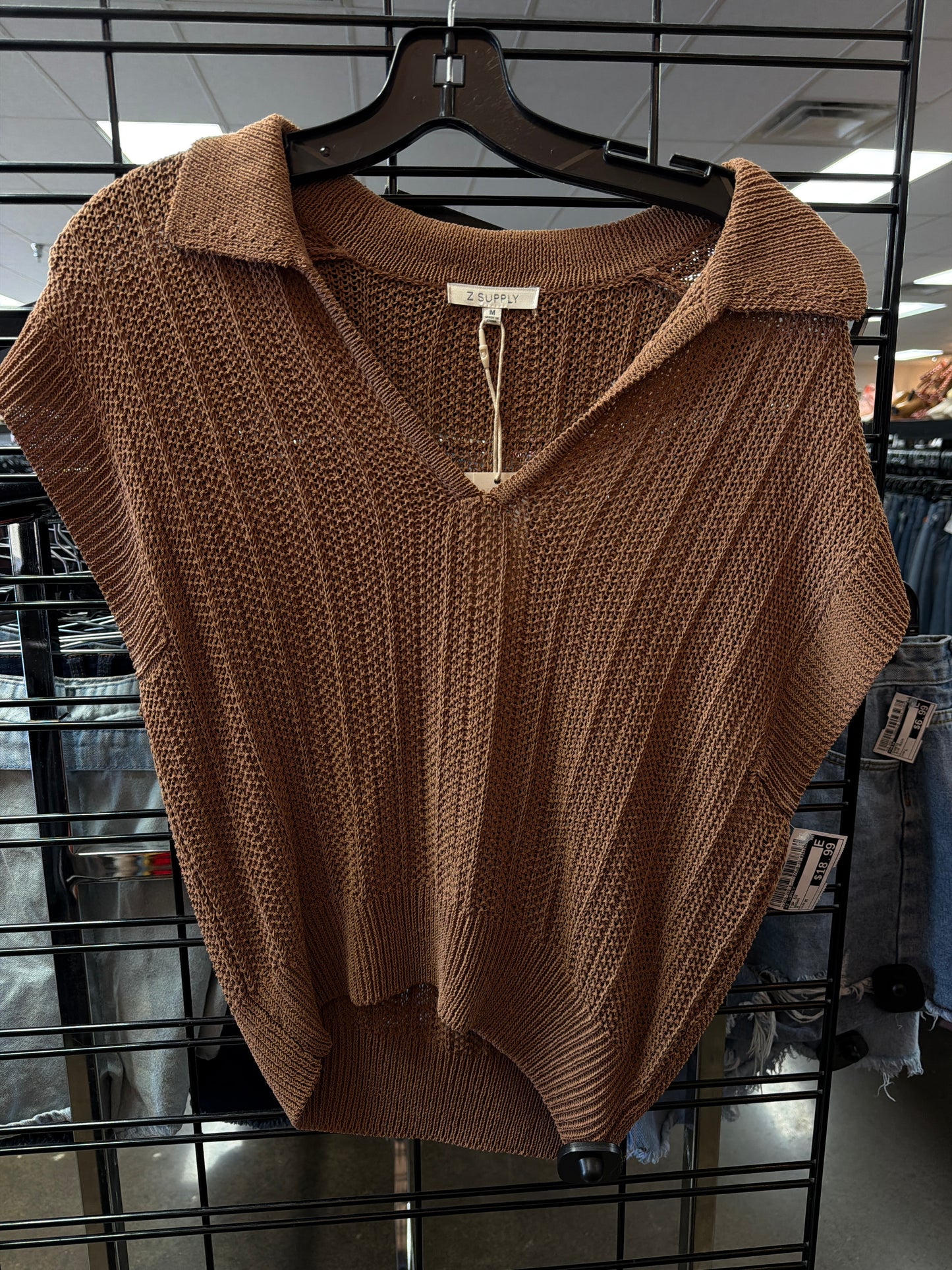 Top Ss By Z Supply In Brown, Size:M