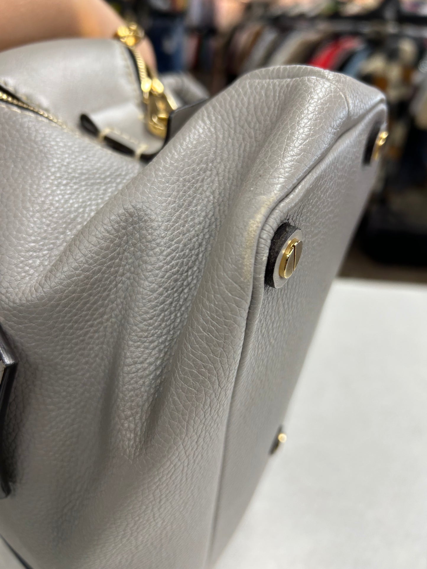 Handbag Luxury Designer By Chloe In Grey, Size:Medium