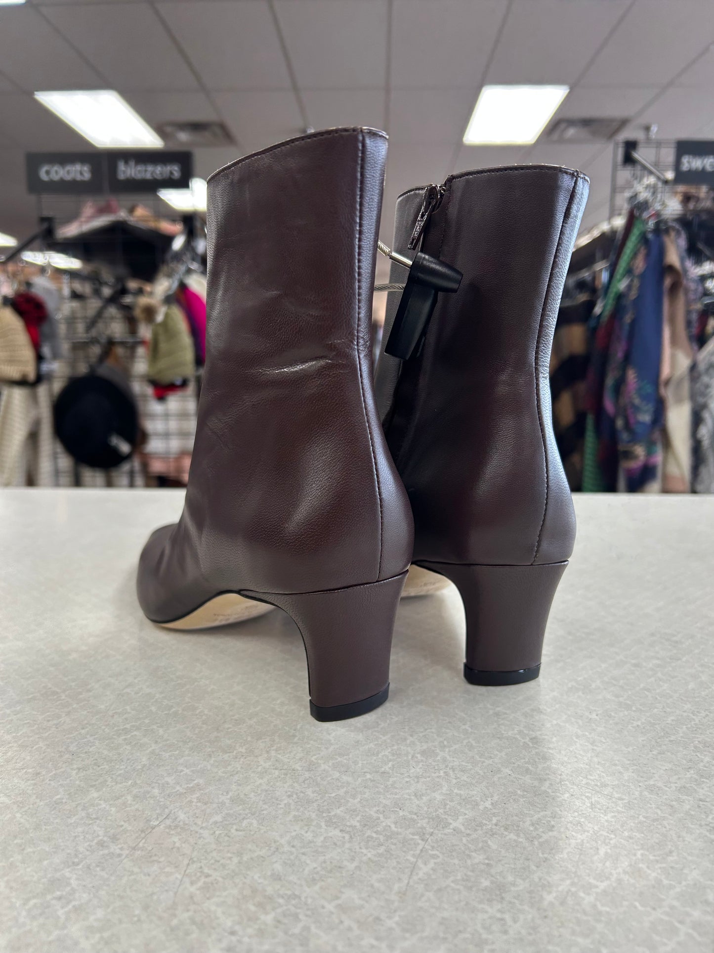 Boots Ankle Heels By Cma In Brown, Size:8