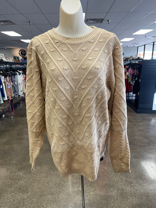 Sweater By Clothes Mentor In Tan, Size:M