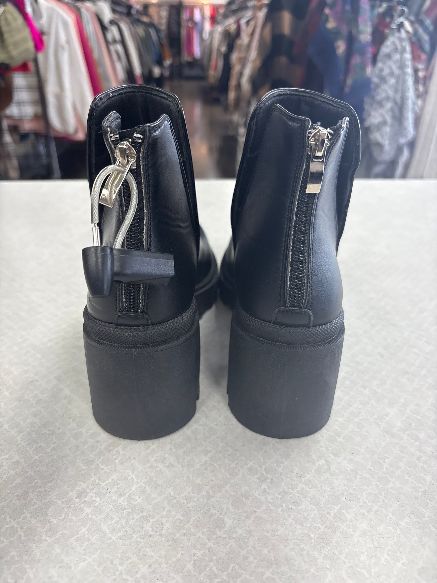 BOOTS ANKLE FLATS by QUPID In BLACK, Size: 6