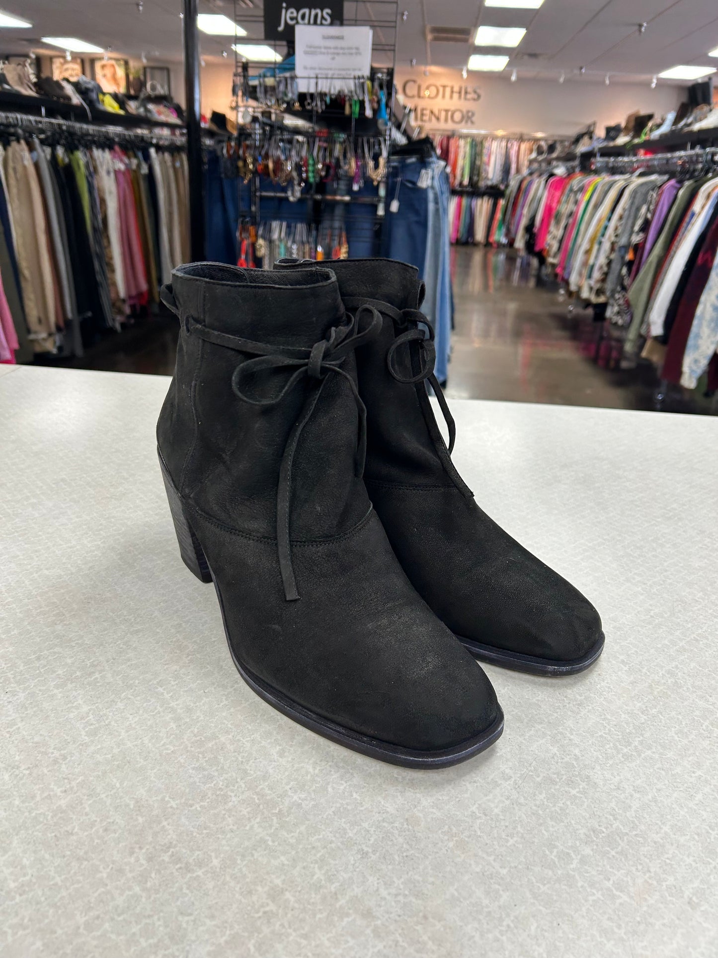 Boots Ankle Heels By Cma In Black, Size:11