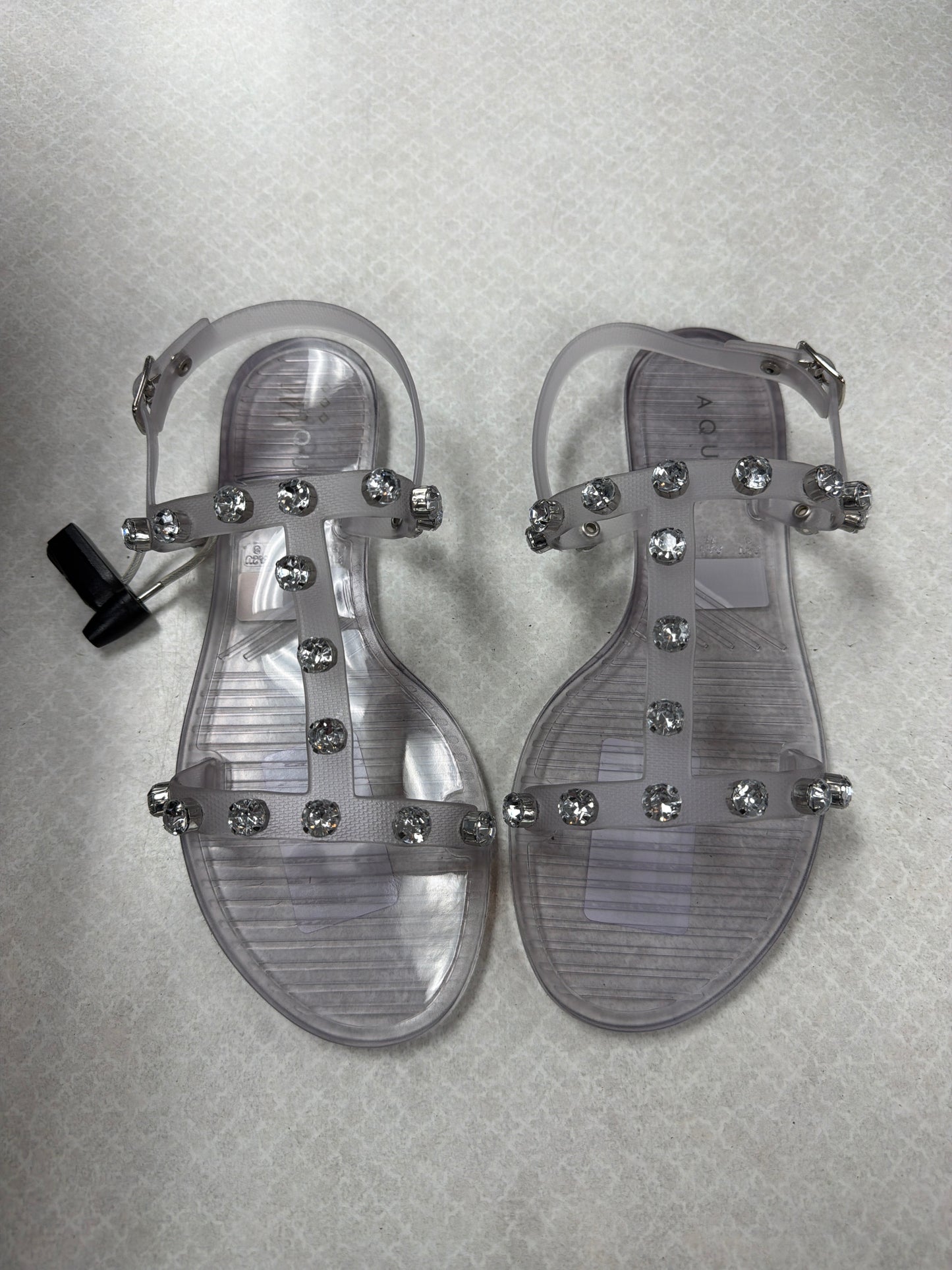 Sandals Flats By Aqua In Clear, Size:8