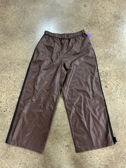 Pants Wide Leg By Maeve In Brown, Size:L