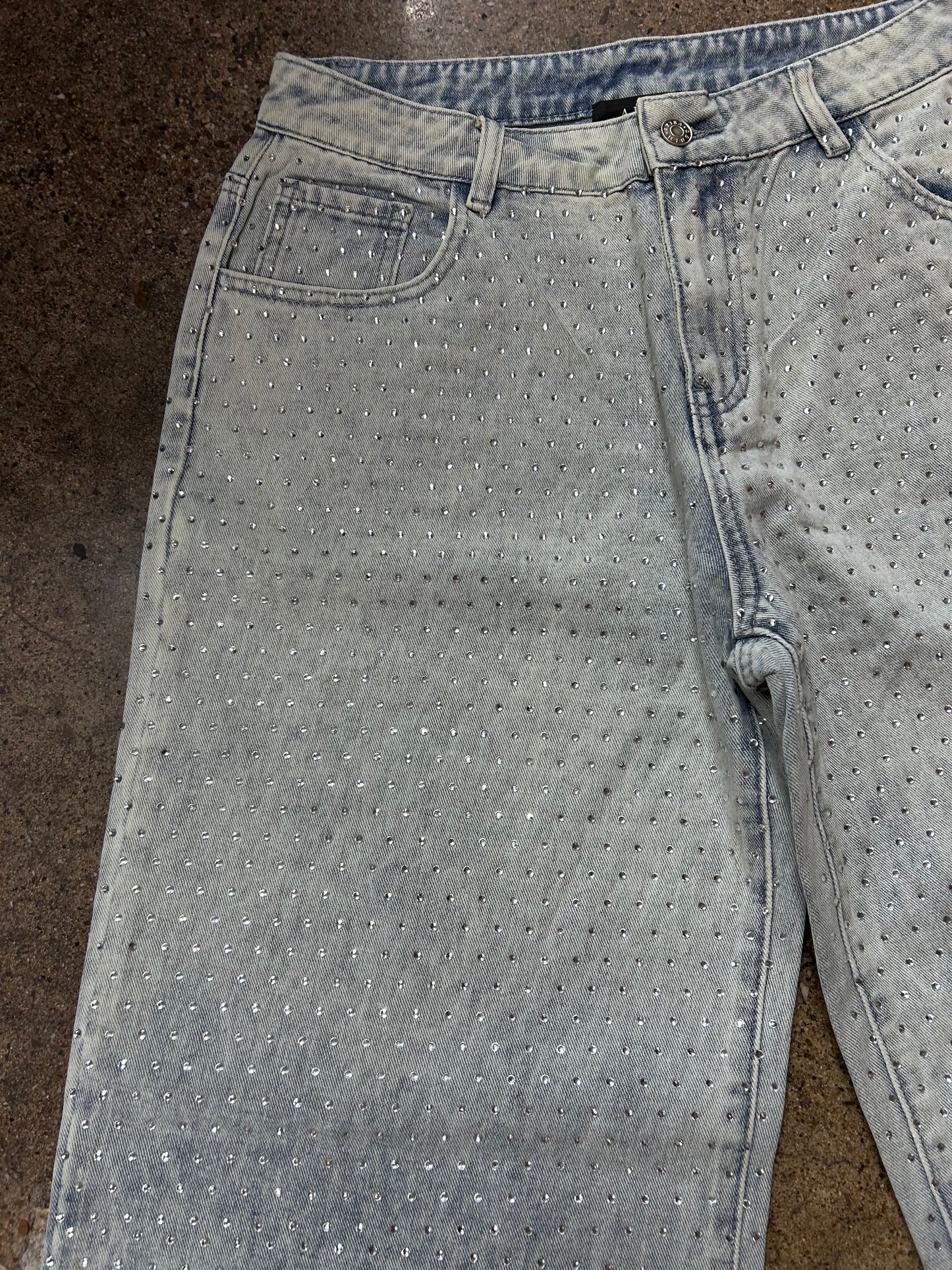 Jeans Wide Leg By Akira In Blue Denim, Size:M