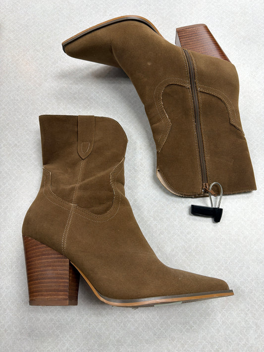Boots Ankle Heels By Oasis Society In Tan, Size:10