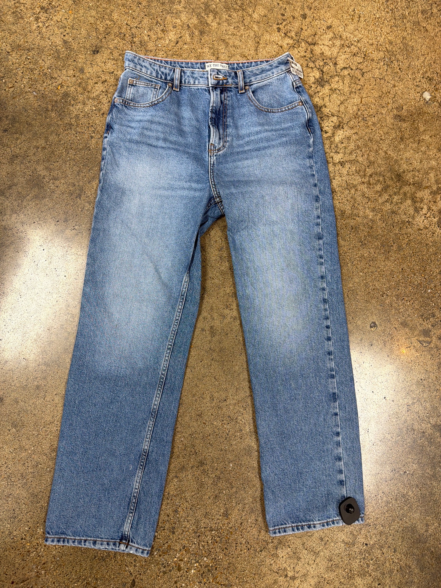 Jeans Straight By We The Free In Blue Denim, Size:10