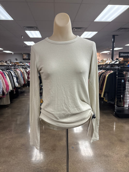 Athletic Top Ls Crewneck By Lululemon In Cream, Size:8