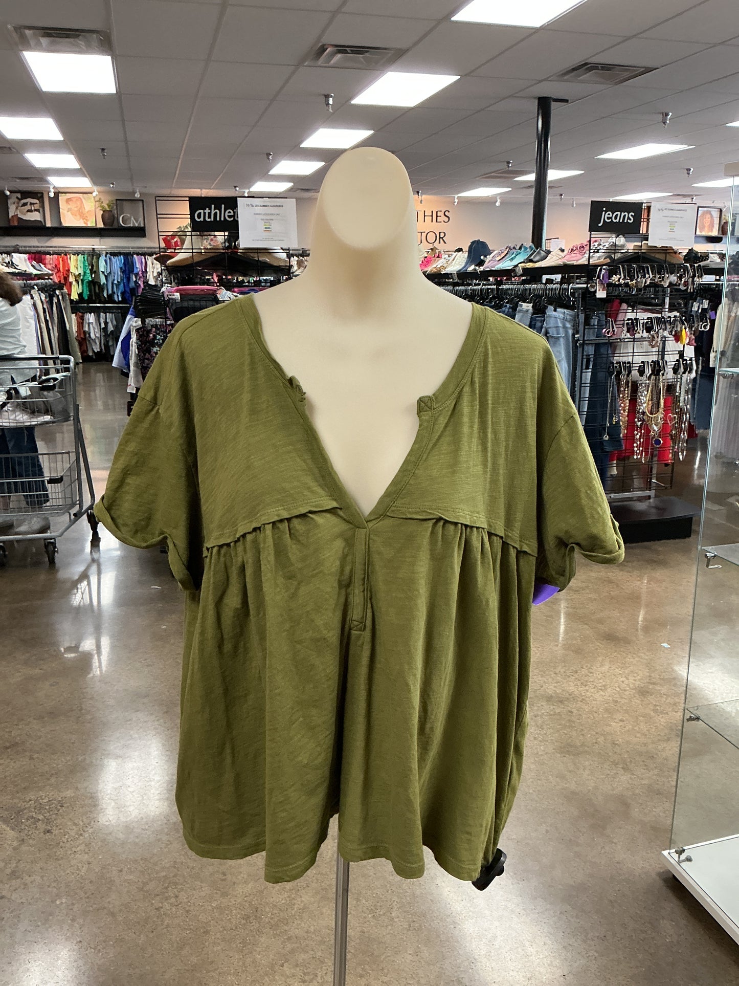 Top Ss By Pilcro In Green, Size:L