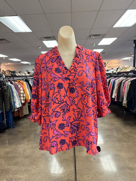 Top Ss By Mary Square In Pink & Purple, Size:M