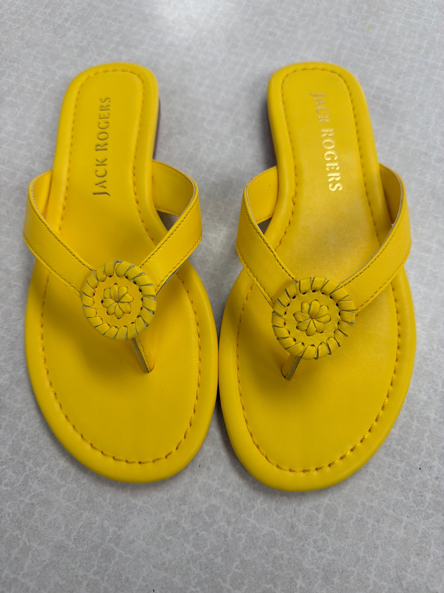 Sandals Flats By Jack Rogers In Yellow, Size:7