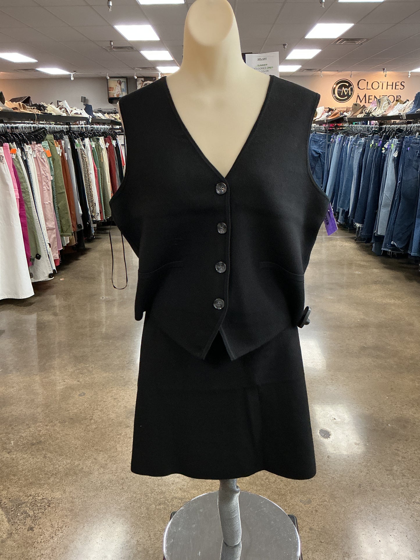 Skirt Set 2Pc By Rachel Zoe In Black, Size:Xl