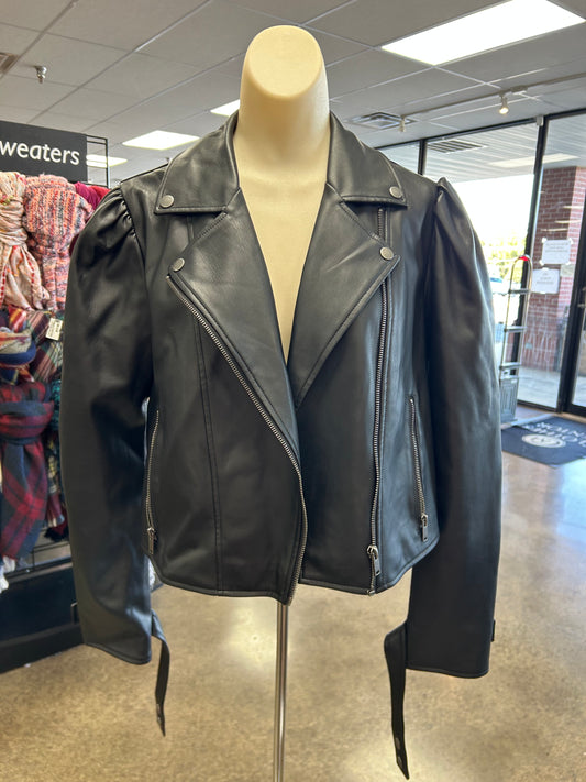 Jacket Moto By Maeve In Black, Size:M