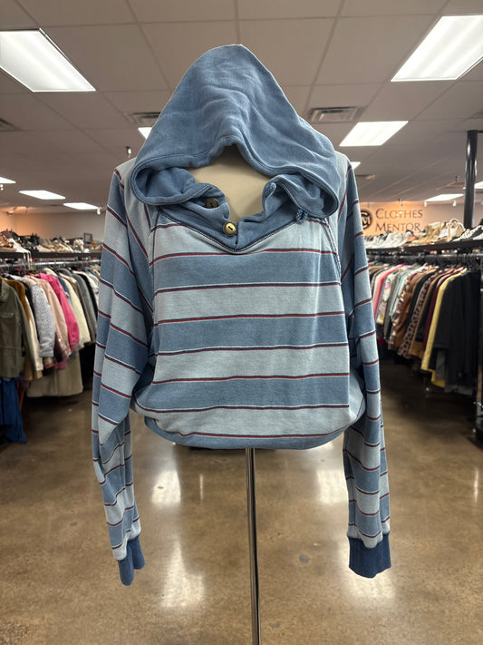 Sweatshirt Hoodie By Free People In Blue, Size:S
