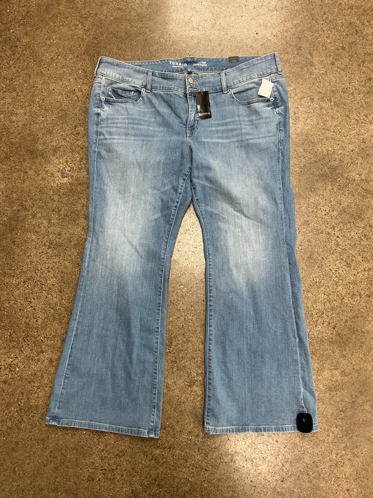 Jeans Flared By Torrid In Blue Denim, Size:20