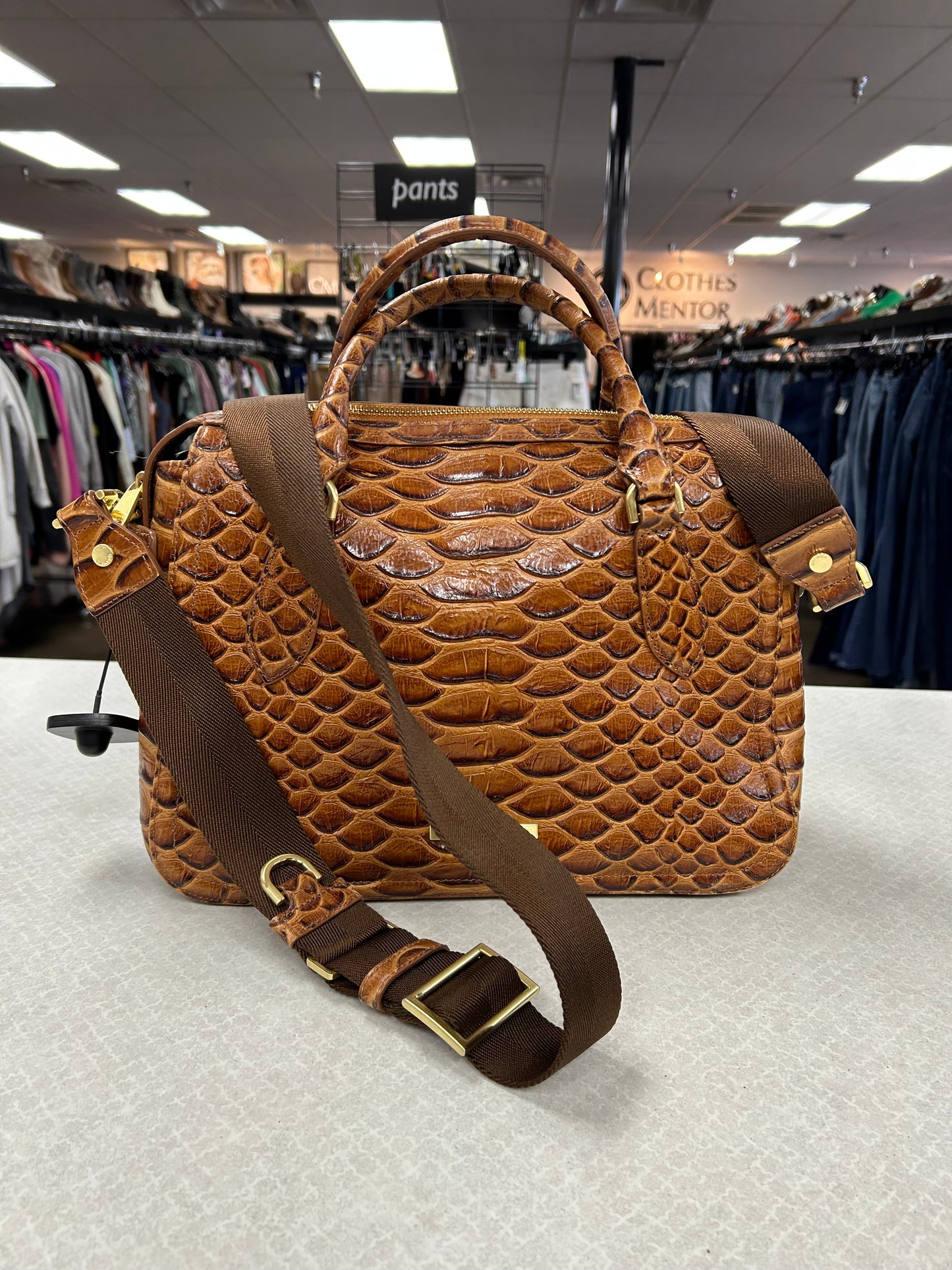 Handbag Designer By Brahmin In Brown, Size:Medium