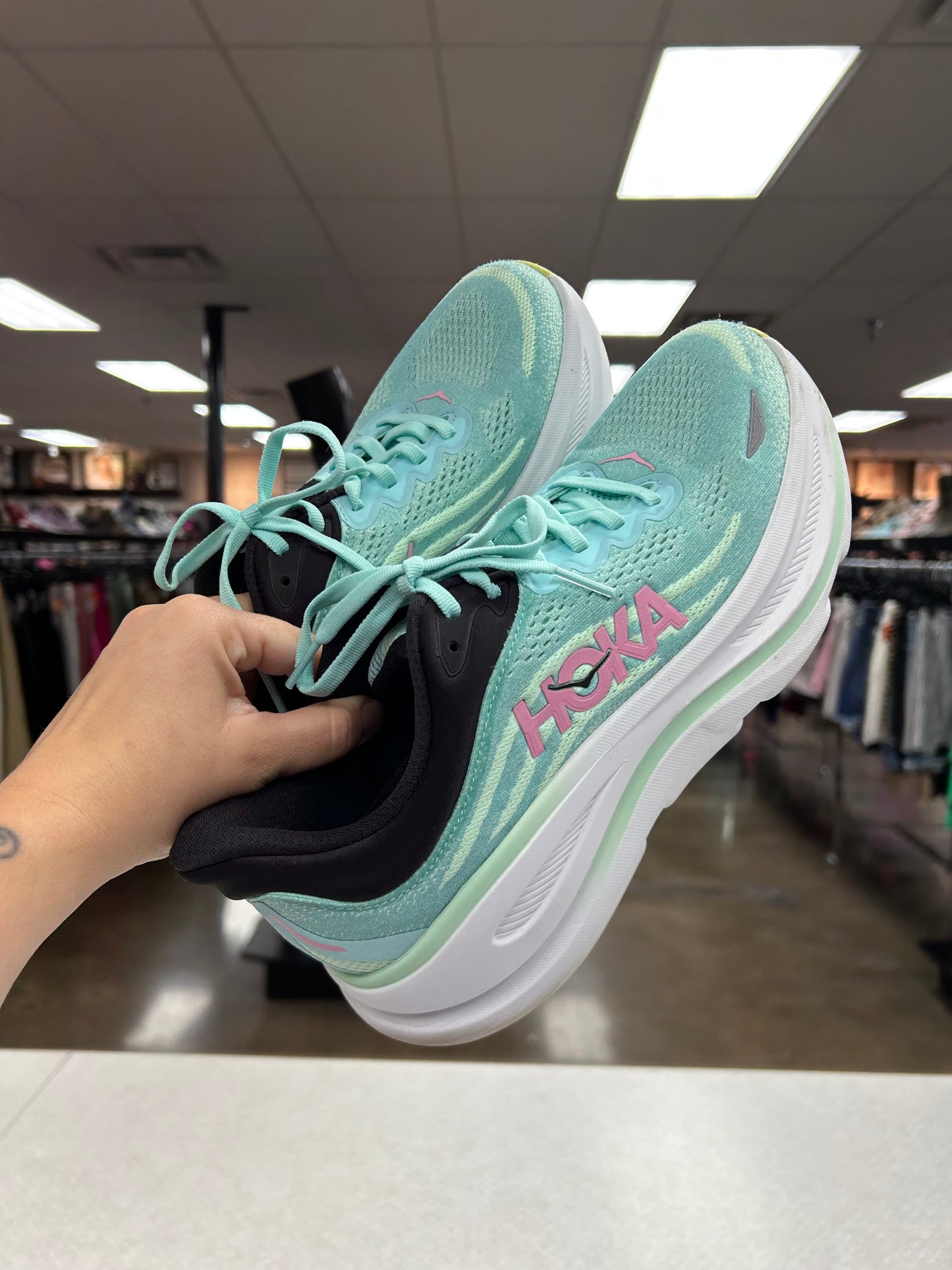 Shoes Athletic By Hoka In Green, Size:9