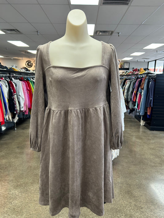 Dress Casual Short By Pink Lily In Taupe, Size:L