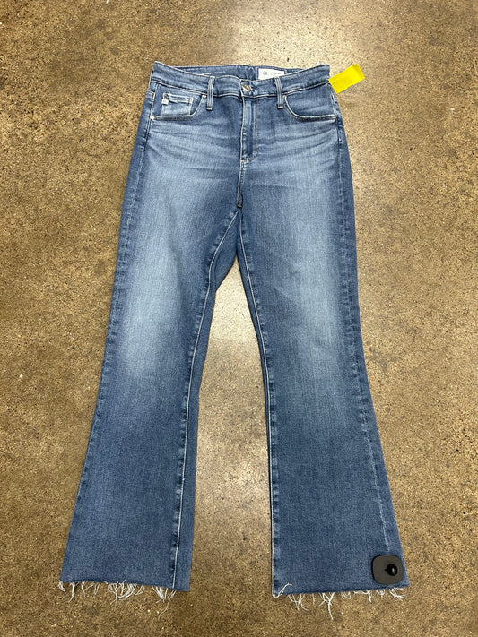 Jeans Boot Cut By Adriano Goldschmied In Blue Denim, Size:6