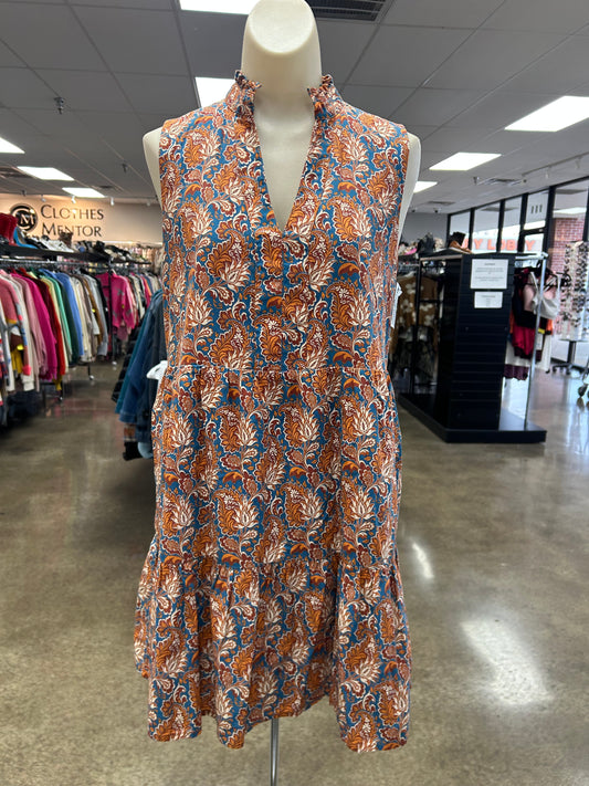 Dress Casual Short By Thml In Blue & Orange, Size:S