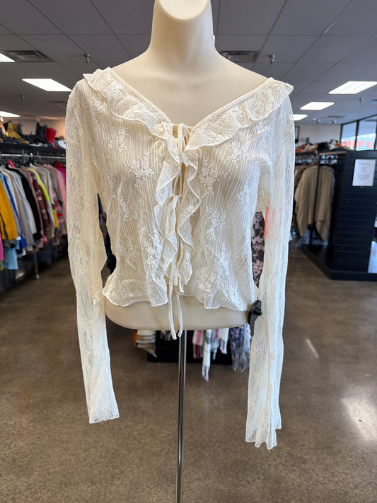 Top Ls By Clothes Mentor In Cream, Size:Xl