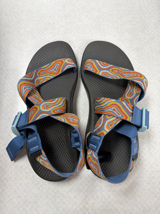 Sandals Flats By Chacos In Blue & Orange, Size:9